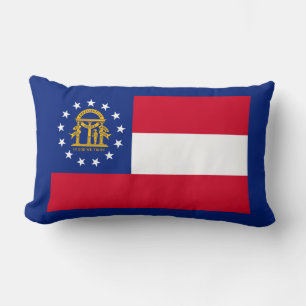 Georgia State Flag Design Decor Lumbar Cushion