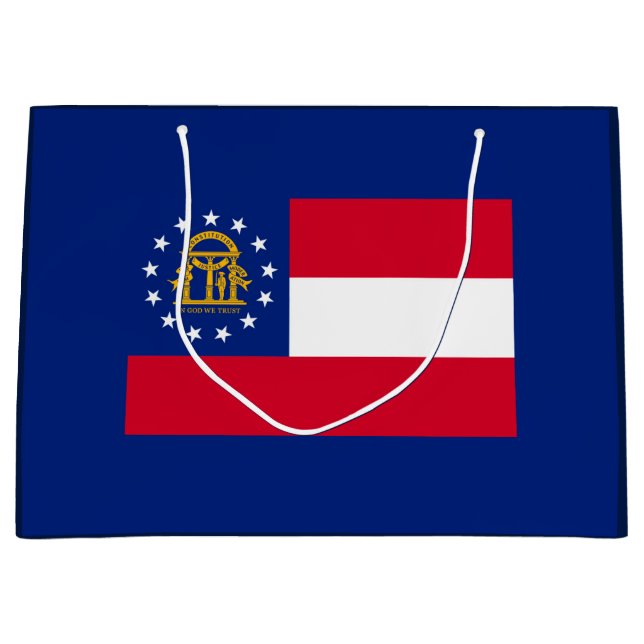 Georgia State Flag Design Large Gift Bag (Front)