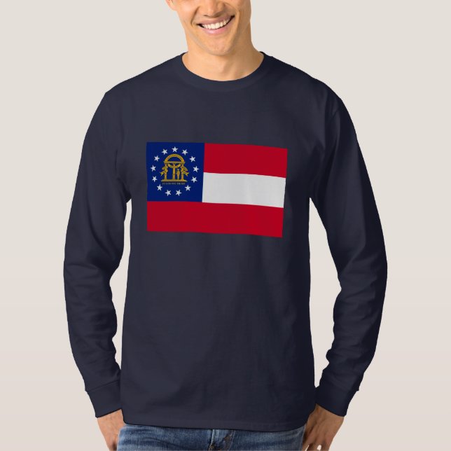 Georgia State Flag Design T-Shirt (Front)