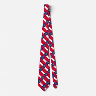 Georgia State Flag Design Tie