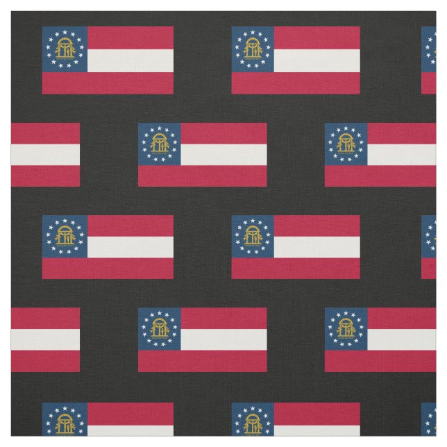 Georgia State Flag Fabric (Swatch)