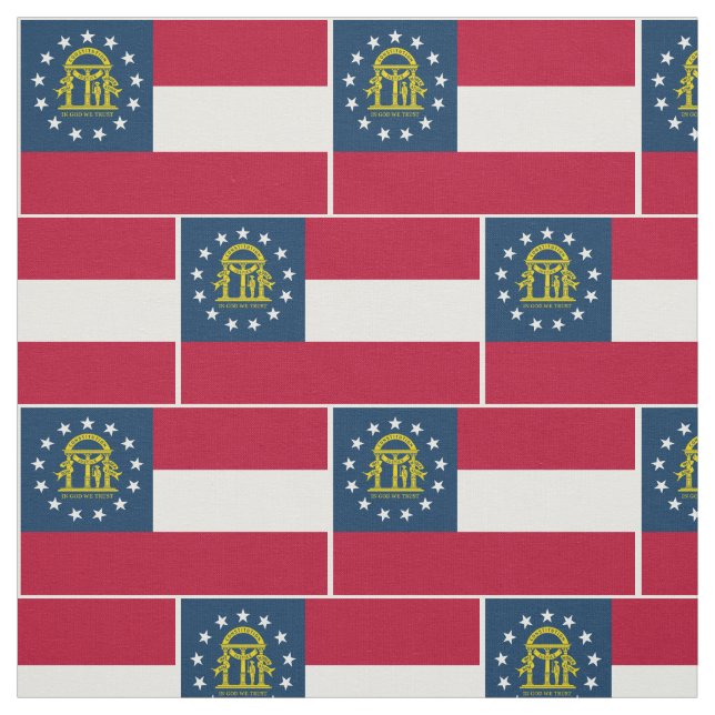 Georgia State Flag Fabric (Swatch)
