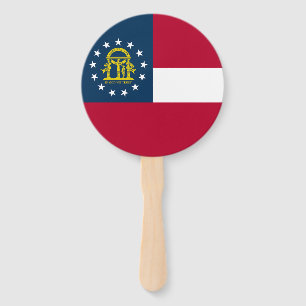 Georgia State Flag Hand Fan