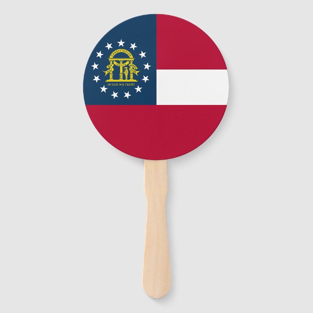 Georgia State Flag Hand Fan (Front)