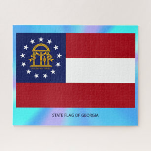 Georgia State Flag Jigsaw Puzzle