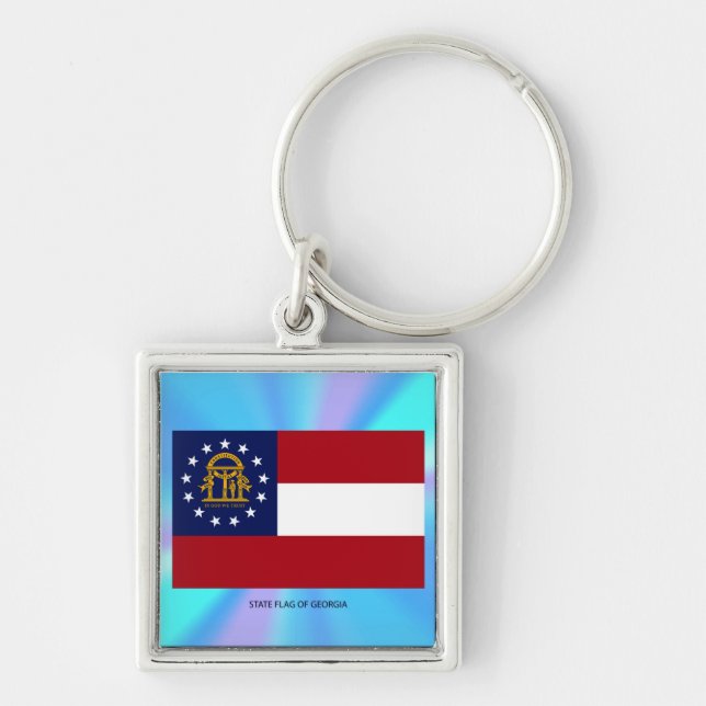 Georgia State Flag Key Ring (Front)