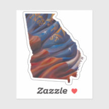 Georgia State Flag Painting Sticker