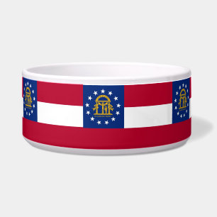 Georgia State Flag Pet Bowl