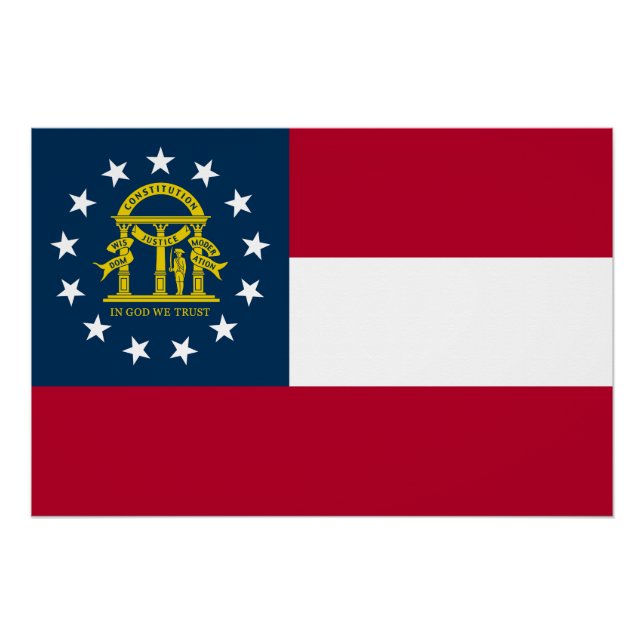 Georgia State Flag Poster (Front)
