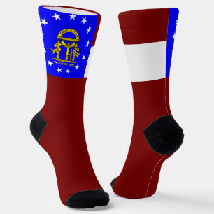 Georgia State flag Socks