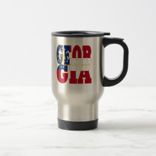 Georgia state flag text travel mug