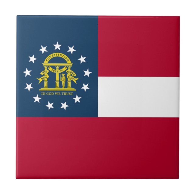 Georgia State Flag Tile (Front)