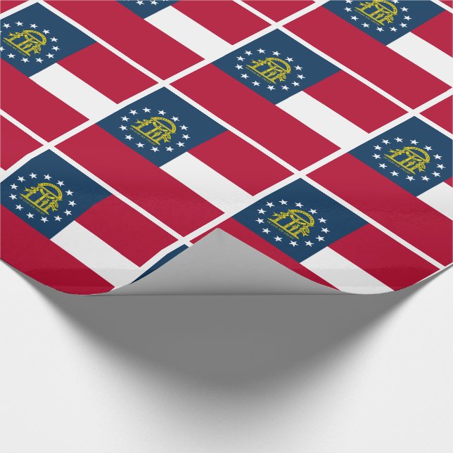 Georgia State Flag Wrapping Paper (Corner)