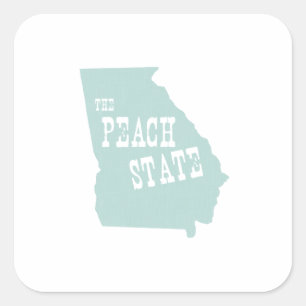 Georgia State Motto Slogan Square Sticker