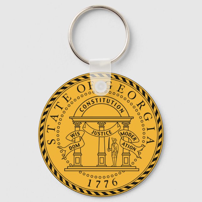 Georgia State Seal Keychain (Front)