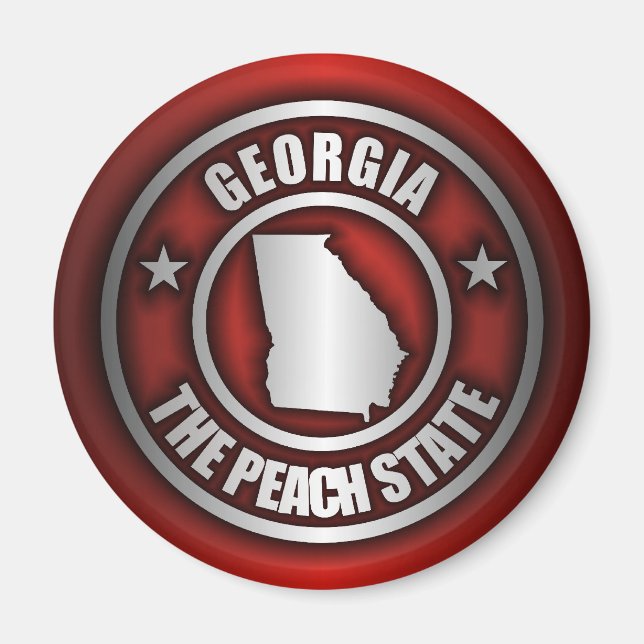 "Georgia Steel" Magnets (Red) (Front)