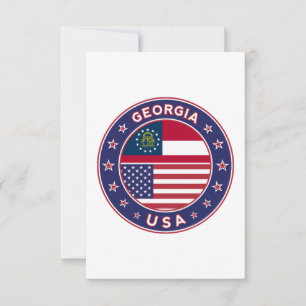 Georgia t-shirt, Georgia sticker, Card