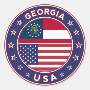 Georgia t-shirt, Georgia sticker, Classic Round Sticker