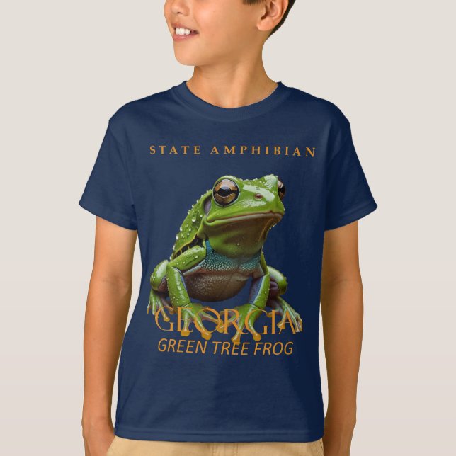 Georgia Territory Amphibian The Green Tree Frog T-Shirt (Front)