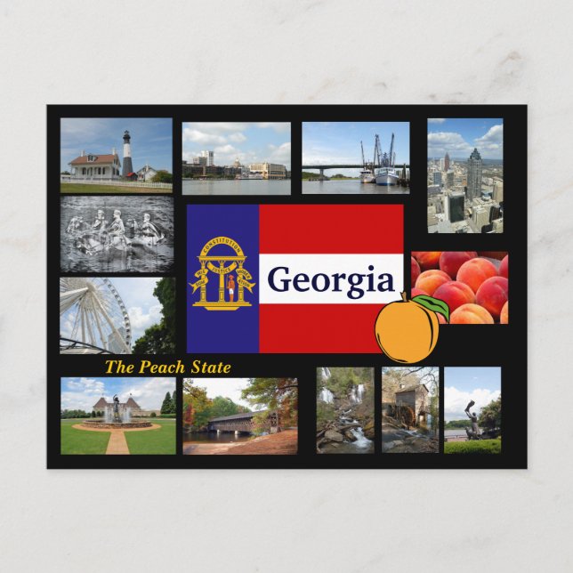 Georgia The Peach State Postcard (Front)