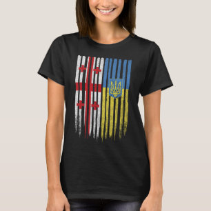 Georgia Ukraine Georgian Ukrainian Flag  T-Shirt