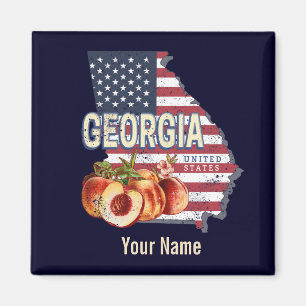 Georgia United States Retro State Map Vintage USA Magnet