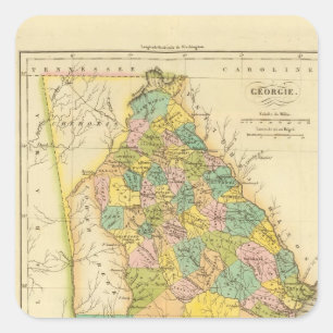 Georgia US Square Sticker