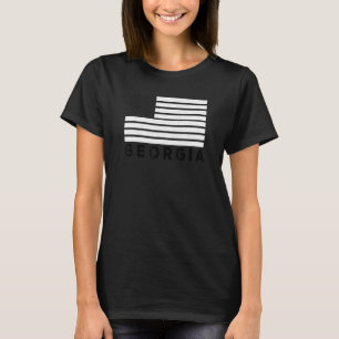Georgia USA Flag Athens Red & Black Athens GA Amer T-Shirt