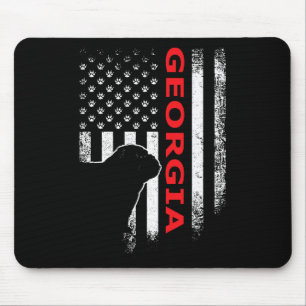Georgia Usa Flag Patriotic. Ga Vintage Style  Mouse Pad