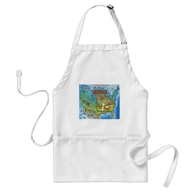 Georgia USA Map Standard Apron (Front)