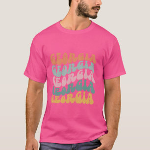 Georgia USA State America Travel Lover Retro Groov T-Shirt