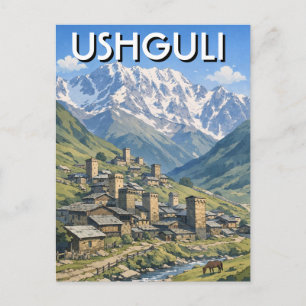 Georgia Ushguli Travel Postcard