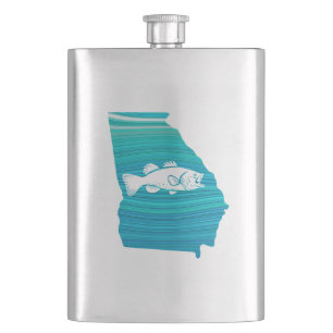 Georgia Wave Fishing Hip Flask