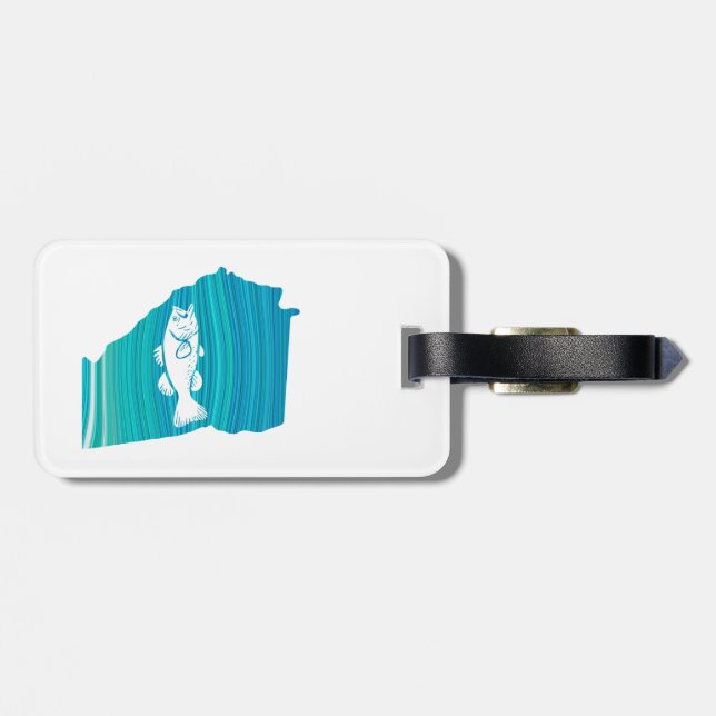 Georgia Wave Fishing Luggage Tag (Back Horizontal)