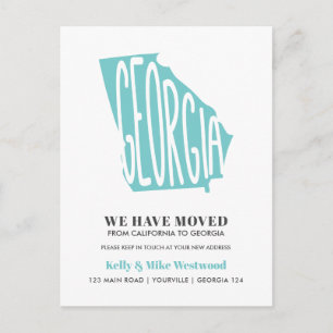 GEORGIA We've moved New address New Home  Postcard