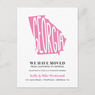 GEORGIA We've moved New address New Home  Postcard