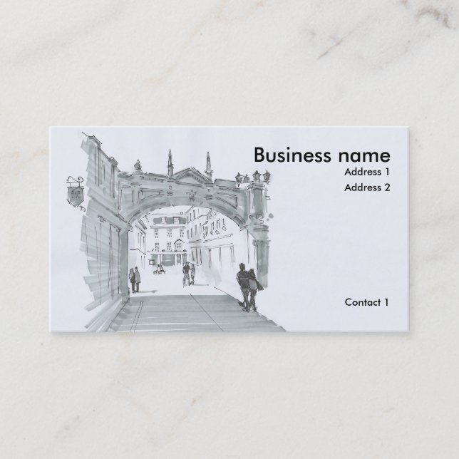 Georgian Arch Drawing Business Card (Front)