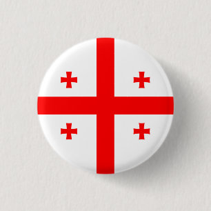 Georgian Flag, Flag of Georgia 3 Cm Round Badge