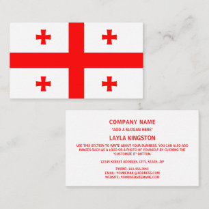 Georgian Flag, Flag of Georgia Business Card