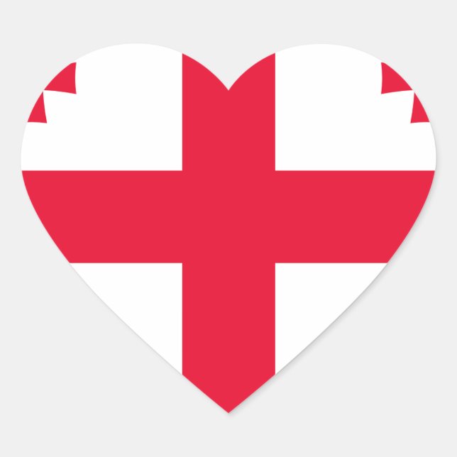 Georgian Flag Heart Sticker (Front)
