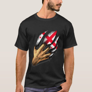 Georgian in Me Georgia Flag DNA Heritage Roots Gif T-Shirt