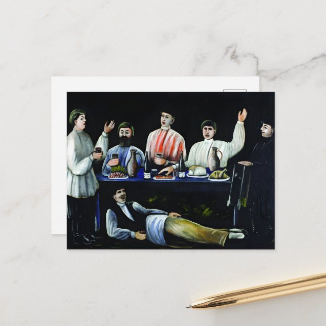 Georgian painter Niko Pirosmani Postcard (Front/Back In Situ)