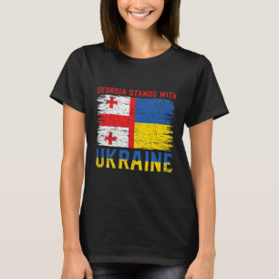 Georgian-ukrainian Flag Flag - Friendly Countries  T-Shirt