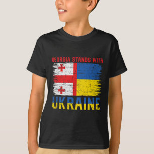Georgian-ukrainian Flag Flag - Friendly Countries T-Shirt