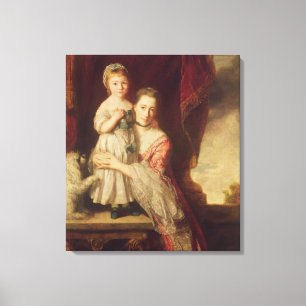 Georgiana, Countess Spencer with Lady Canvas Print