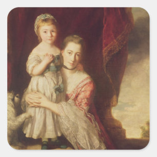 Georgiana, Countess Spencer with Lady Square Sticker