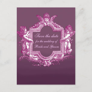 Georgiana (Plum) Save the Date Announcement Postcard