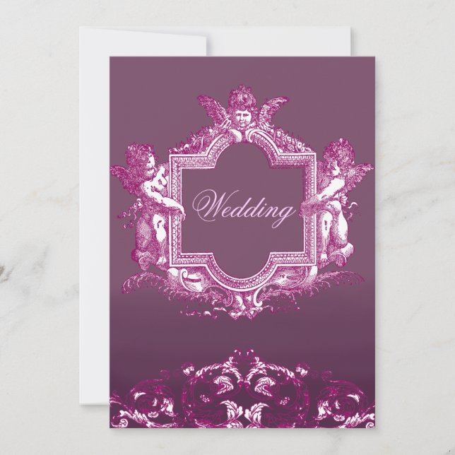 Georgiana (Plum) Wedding Invitation (Front)