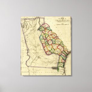 GeorgiaPanoramic MapGeorgia Canvas Print