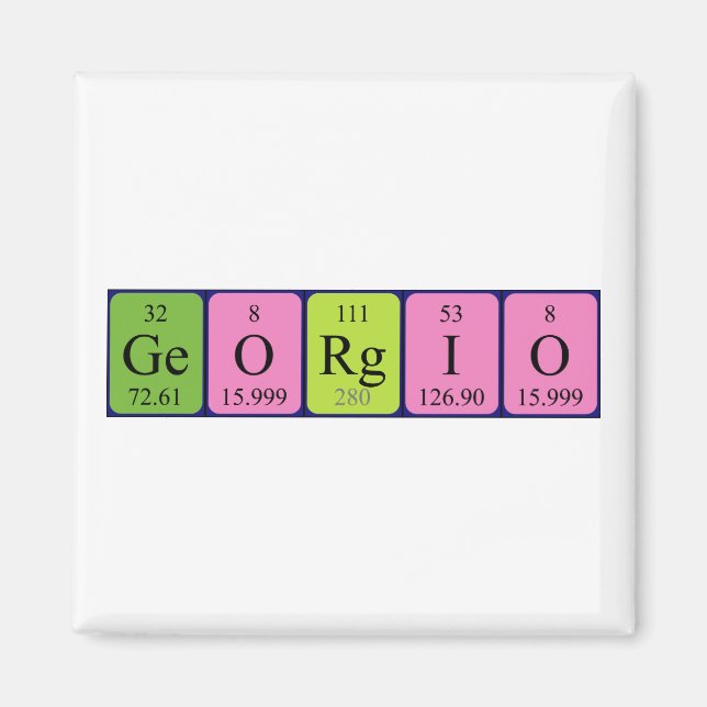Georgio periodic table name magnet (Front)
